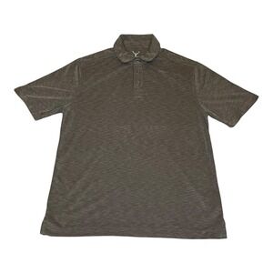 Nicoby Mens Brown Slub Knit Modal Blend Short Sleeve Polo Shirt Size Small